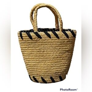 Wicker Straw Tote